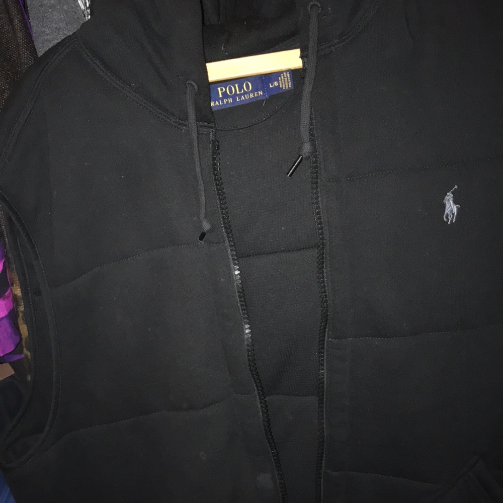 Polo sweatshirt no sleeves zip up